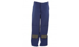 PANTALON BLEU BUGATTI AVEC PLAQUES GENOUX LAFONT