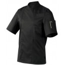 VESTE DE CUISINE MIXTE MANCHES COURTES ROBUR NERO NOIR/BEIGE