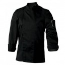 VESTE DE CUISINE MIXTE MANCHES LONGUES ROBUR NERO NOIR/BEIGE