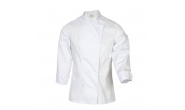 VESTE DE CUISINE FEMME MANCHES LONGUES ROBUR MANILLE BLANCHE