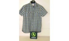 CHEMISE HOMME 100% COTON MANCHES COURTES AIGLE PRESTON TREILLIS