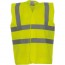 LOT DE 2 GILETS HOMME HAUTE VISIBILITE ORIFLAM YHVW100 JAUNE