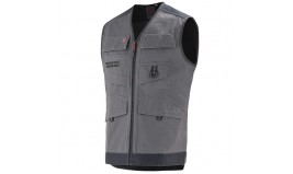 GILET TRAVAIL SANS MANCHE MULTIPOCHES LAFONT TROWEL 9ATTUP GRIS/NOIR