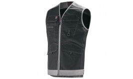 GILET TRAVAIL SANS MANCHE MULTIPOCHES LAFONT TROWEL 9ATTUP NOIR/GRIS