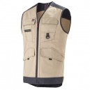 GILET TRAVAIL SANS MANCHE MULTIPOCHES LAFONT TROWEL 9ATTUP BEIGE/NOIR