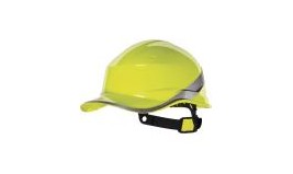 CASQUE DE CHANTIER HAUTE VISIBILITE ABS MIXTE REGLABLE DELTA PLUS DIAMOND5 JAUNE