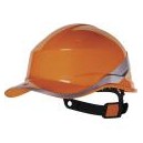 CASQUE DE CHANTIER HAUTE VISIBILITE ABS MIXTE REGLABLE DELTA PLUS DIAMOND5 ORANGE