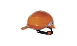 CASQUE DE CHANTIER HAUTE VISIBILITE ABS MIXTE REGLABLE DELTA PLUS DIAMOND5 ORANGE