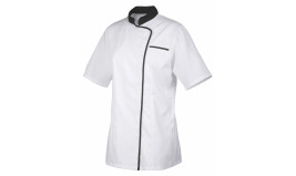 VESTE CUISINE MC FEMME CINTREE ROBUR EXPRESSION BLANC/NOIR