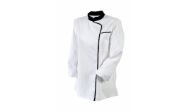 VESTE CUISINE ML FEMME CINTREE ROBUR EXPRESSION BLANC/NOIR