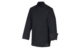 VESTE CUISINE ML MIXTE NID ABEILLE ROBUR SIAKA NOIR