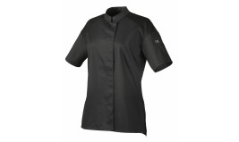 VESTE CUISINE FEMME MC ROBUR CADIX NOIR