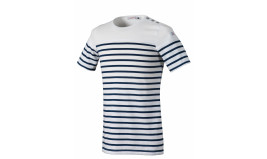 TEE-SHIRT MARINIERE DE CUISINE HOMME ROBUR BOSCO BLANC/MARINE