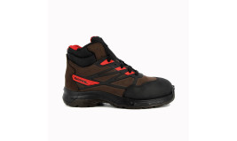 CHAUSSURES DE SECURITE HOMME HAUTES MANITOU BAUDOU MYSTIC MARRON/ROUGE