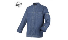 VESTE DE CUISINE HOMME ML ROBUR HARPER DENIM DELAVE
