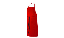 TABLIER DE CUISINE MIXTE A BAVETTE ROBUR LOTI ROUGE