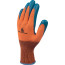 LOT DE 2 PAIRES DE GANTS TRAVAIL TRICOTES ENDUCTION LATEX DELTA PLUS VE733 ORANGE/BLEU