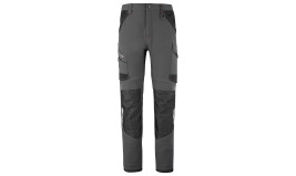 PANTALON DE TRAVAIL HOMME MULTIPOCHES STRETCH LAFONT 1ATTST GRIS CHARBON/NOIR