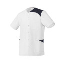 TUNIQUE DE TRAVAIL HOMME MC POLYCOTON ROBUR FLAVIEN BLANC/BLEU COBALT