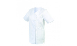 TUNIQUE DE TRAVAIL FEMME MC POLYCOTON A PRESSIONS ROBUR PASSION BLANC