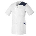 TUNIQUE DE TRAVAIL FEMME MC POLYCOTON A PRESSIONS ROBUR FLAVIE BLANC/MARINE