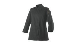 VESTE DE CUISINE FEMME ML A PRESSIONS ROBUR UNERA NOIRE
