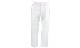 PANTALON HOMME BLANC POLYESTER COTON