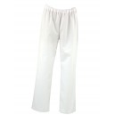 PANTALON UNISEXE BLANC POLYESTER COTON