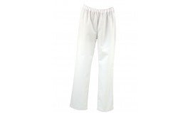 PANTALON UNISEXE BLANC POLYESTER COTON