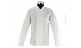 VESTE DE CUISINE BLANCHE MANCHES LONGUES