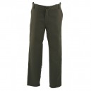 PANTALON VERT FONCE FORME DROITE COTON ET POLYESTER