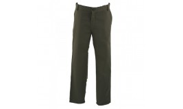 PANTALON VERT FONCE FORME DROITE COTON ET POLYESTER