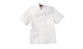 VESTE DE CUISINE BLANCHE A MANCHES COURTES